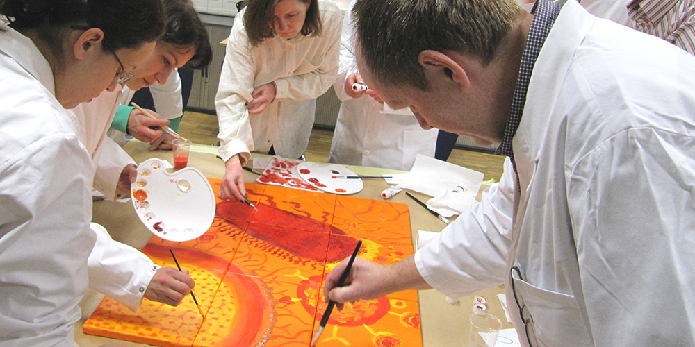 Paint Event - Centrum für angewandte Nanotechnologie, Teamwork